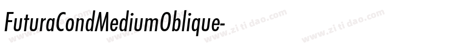 FuturaCondMediumOblique字体转换