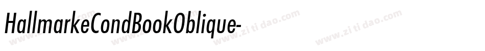 HallmarkeCondBookOblique字体转换
