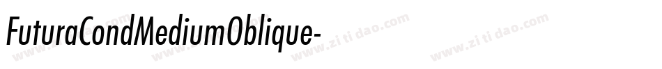FuturaCondMediumOblique字体转换