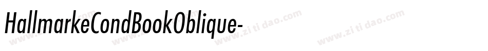 HallmarkeCondBookOblique字体转换