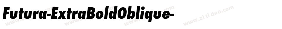 Futura-ExtraBoldOblique字体转换