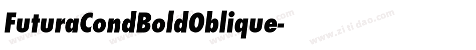 FuturaCondBoldOblique字体转换