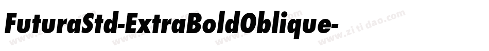 FuturaStd-ExtraBoldOblique字体转换