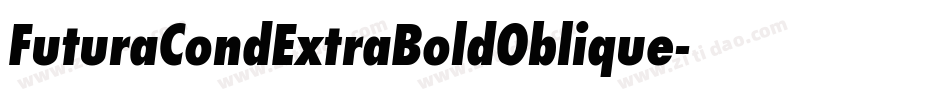 FuturaCondExtraBoldOblique字体转换