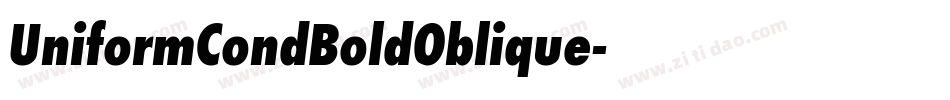 UniformCondBoldOblique字体转换