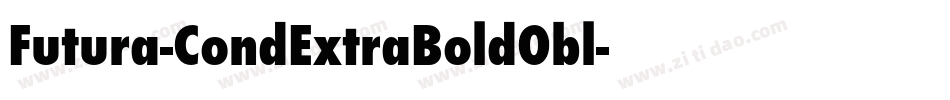 Futura-CondExtraBoldObl字体转换