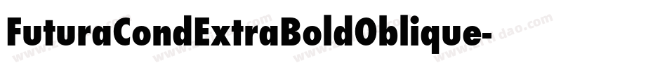FuturaCondExtraBoldOblique字体转换