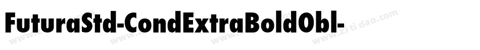 FuturaStd-CondExtraBoldObl字体转换