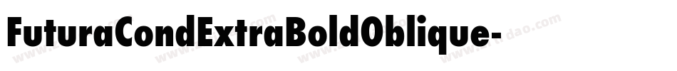 FuturaCondExtraBoldOblique字体转换