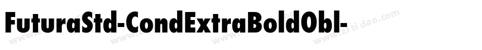 FuturaStd-CondExtraBoldObl字体转换