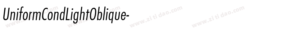UniformCondLightOblique字体转换