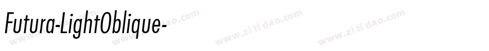 Futura-LightOblique字体转换