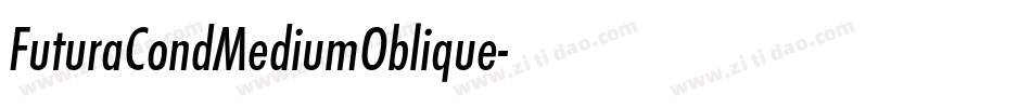 FuturaCondMediumOblique字体转换