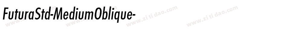 FuturaStd-MediumOblique字体转换