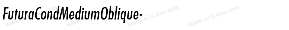 FuturaCondMediumOblique字体转换