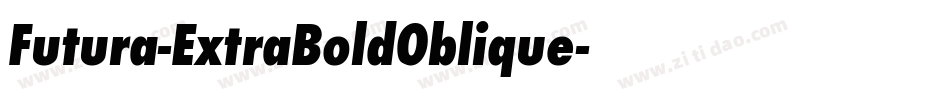 Futura-ExtraBoldOblique字体转换