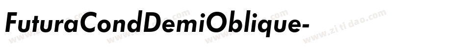 FuturaCondDemiOblique字体转换