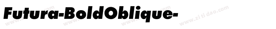 Futura-BoldOblique字体转换