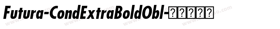 Futura-CondExtraBoldObl字体转换