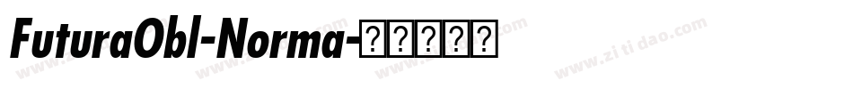 FuturaObl-Norma字体转换