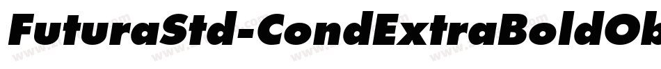FuturaStd-CondExtraBoldObl字体转换