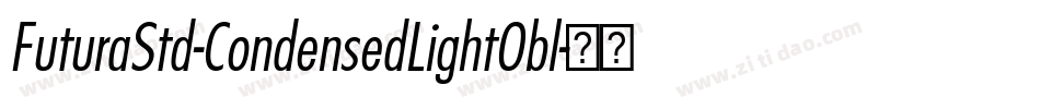 FuturaStd-CondensedLightObl字体转换
