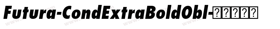 Futura-CondExtraBoldObl字体转换