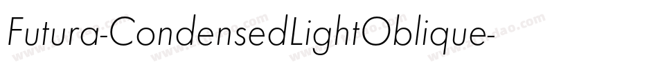 Futura-CondensedLightOblique字体转换