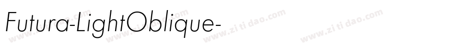 Futura-LightOblique字体转换