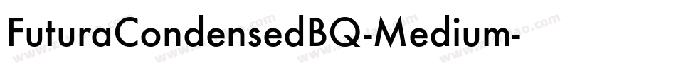 FuturaCondensedBQ-Medium字体转换