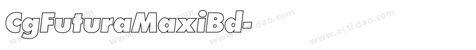 CgFuturaMaxiBd字体转换