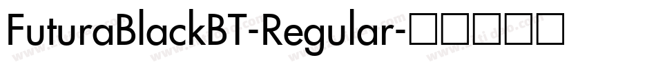 FuturaBlackBT-Regular字体转换