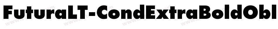 FuturaLT-CondExtraBoldObl字体转换