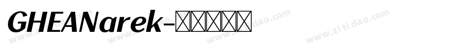 GHEANarek字体转换