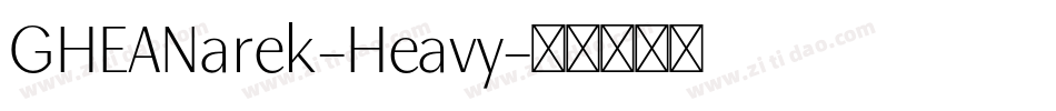 GHEANarek-Heavy字体转换