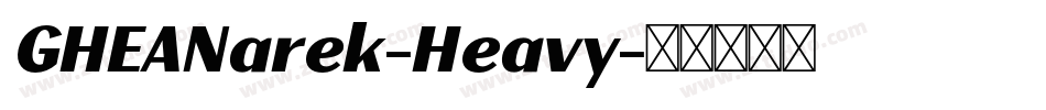 GHEANarek-Heavy字体转换