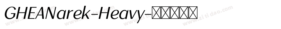 GHEANarek-Heavy字体转换