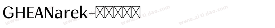GHEANarek字体转换