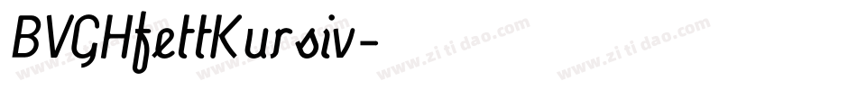 BVGHfettKursiv字体转换