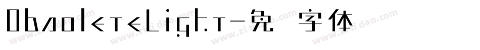 ObsoleteLight字体转换