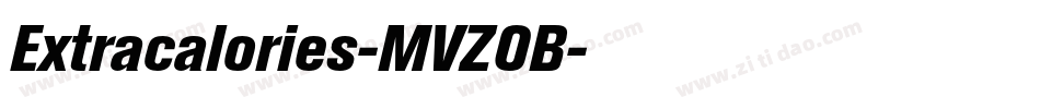 Extracalories-MVZOB字体转换