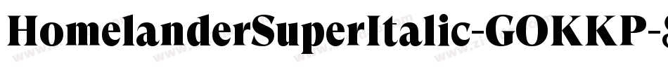 HomelanderSuperItalic-GOKKP字体转换 HomelanderSuperItalic-GOKKP字体转换