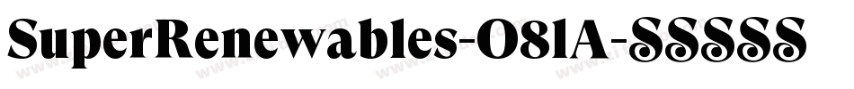 SuperRenewables-O8lA字体转换
