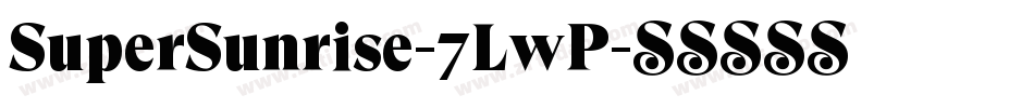 SuperSunrise-7LwP字体转换