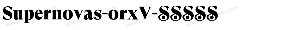 Supernovas-orxV字体转换