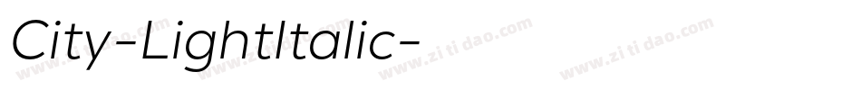 City-LightItalic字体转换 City-LightItalic字体转换