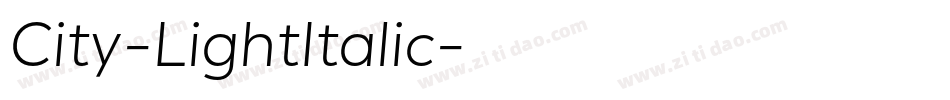 City-LightItalic字体转换 City-LightItalic字体转换