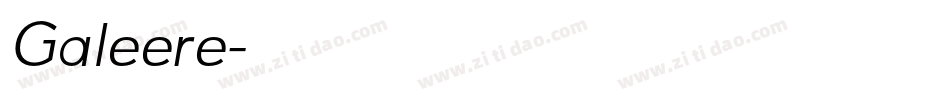 Galeere字体转换