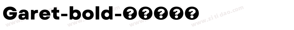 Garet-bold字体转换