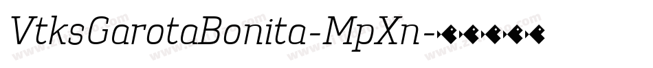 VtksGarotaBonita-MpXn字体转换